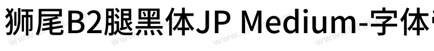 獅尾B2腿黑體JP Medium字体转换